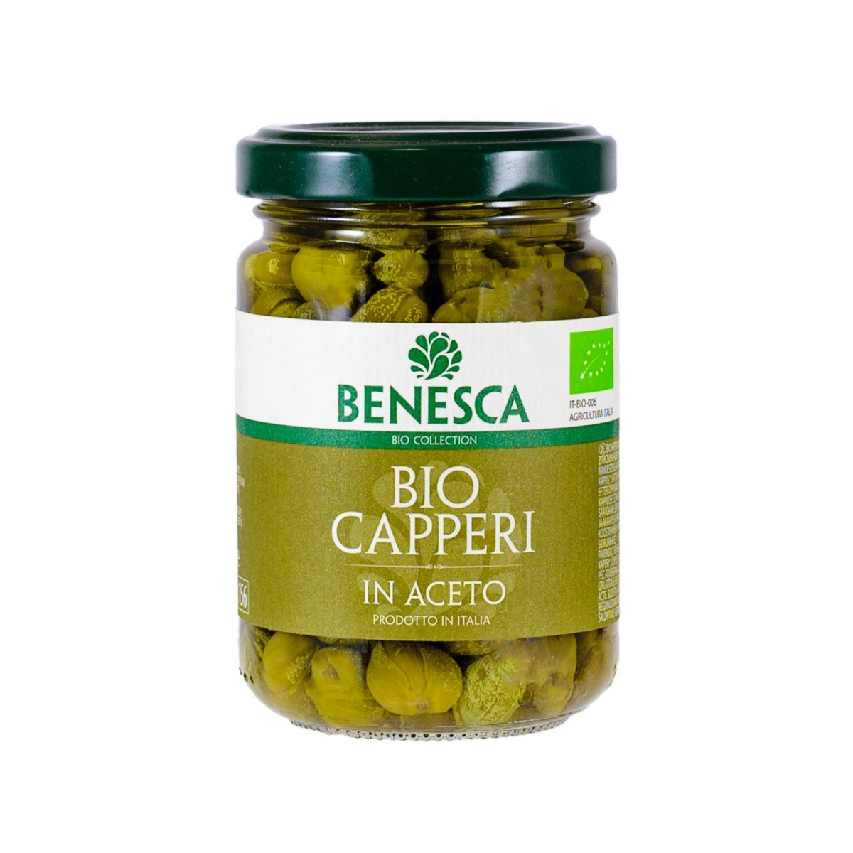 Capers in vinegar BIO Benesca 140g