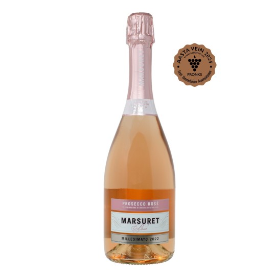 MARSURET Prosecco Rose DOC Brut Millesimato, kaitstud päritolunimetusega vahuvein 11,5%vol. 750ml