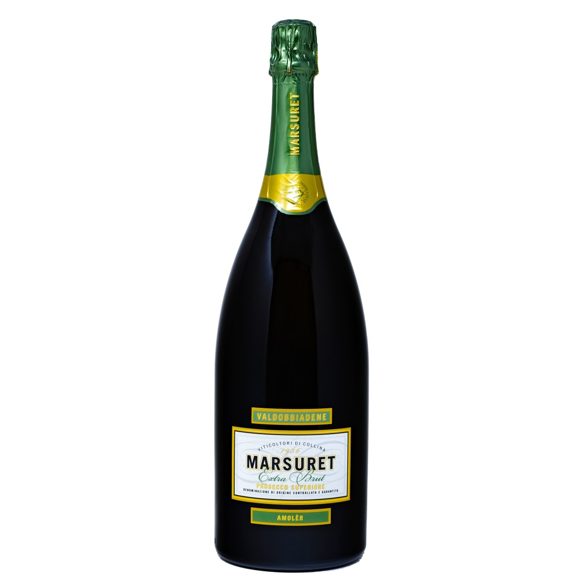 MARSURET Valdobbiadene Prosecco Superiore DOCG Extra Brut, kaitstud päritolunimetusega vahuvein 11,5%vol. 1500ml