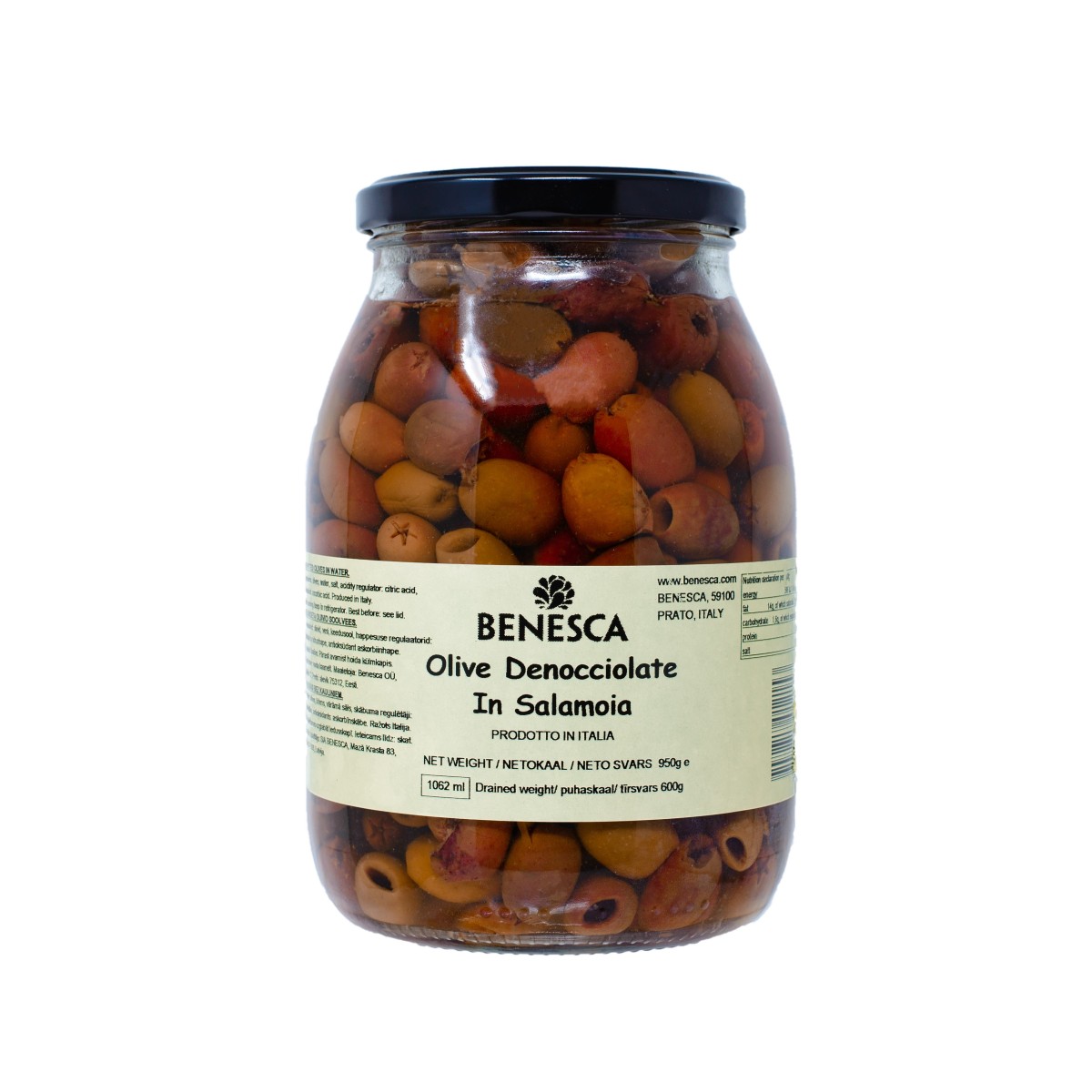 Toscana olives pitted in brine Benesca 950g