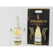 Amadeus, semi-sweet sparkling wine 750ml + glasses 2pc